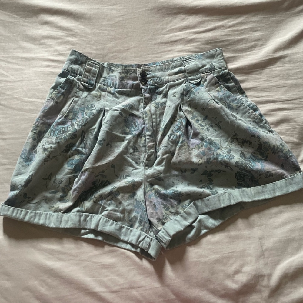BDG High Waisted Paperbag Boho Peasant Hipster Floral Modern Hippie Shorts